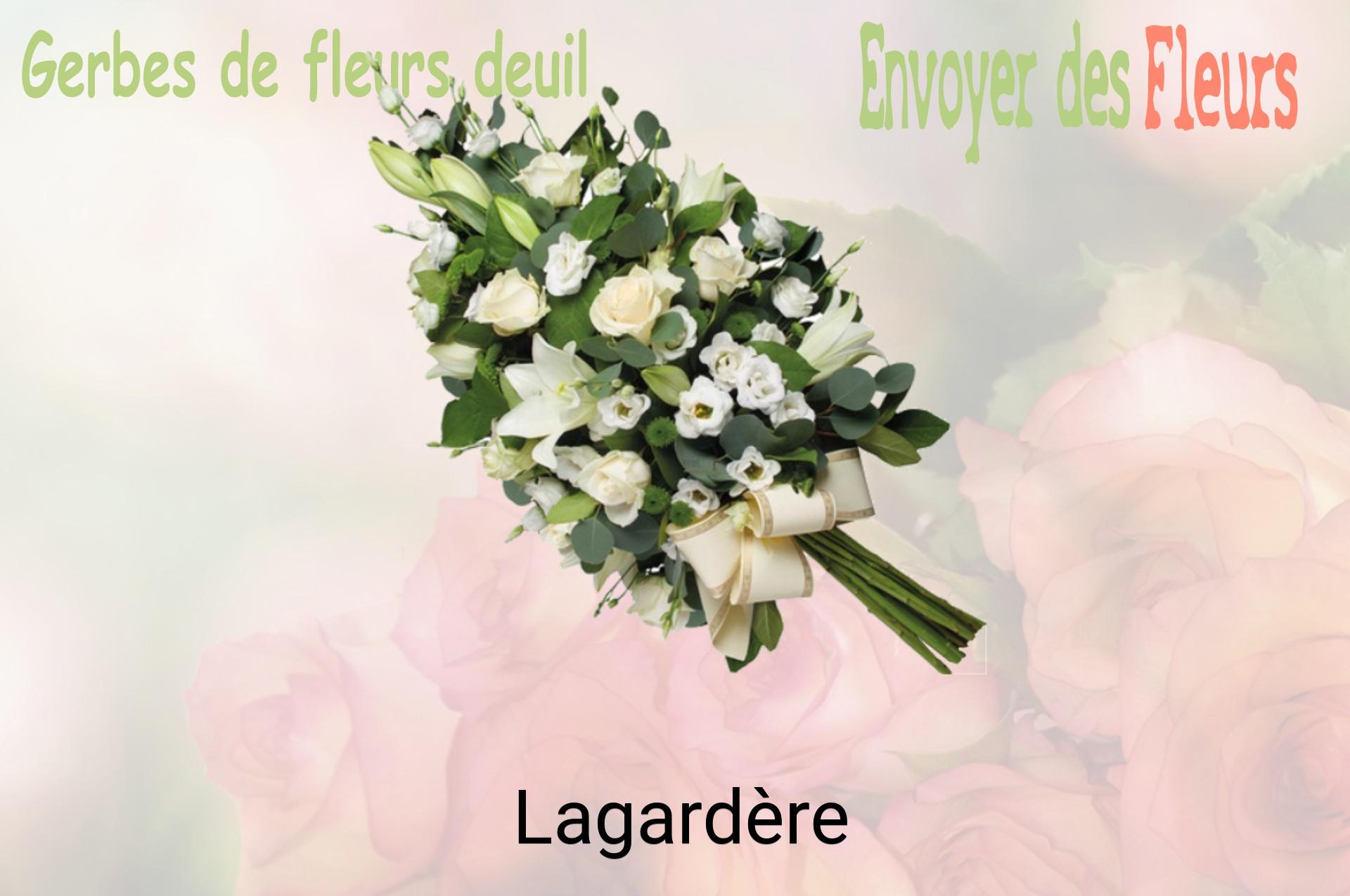 Gerbe de fleurs de deuil livrée à Lagardère
